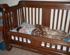 This is how I sleep in my big boy bed