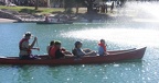 Travis, Nicolas, Daniel and Chris getting a ride around the lake
