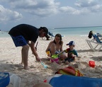 Nicolas, Daddy, &amp; Bro playing in the sand