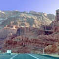 The road leading into Moab, Utah (taken while driving)