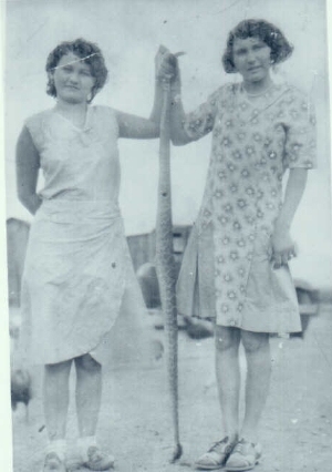 Marie and Ann Schmaltz and rattler